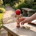 Kendama Trælegetøj Japansk Spil med Kugle på Snor 13,5 x 5,5 cm Træning af Koordination og Smidighed Til Børn og Voksne 8