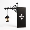 Lampe LED décorative pour bibliothèque Lucerne sur support en métal entre les livres 18 x 18 cm Sans fil sur batterie Nocturne noire 1