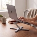 Otočný stojan na notebook 360° Nastavitelná výška 4,8 až 26,5 cm Hliníková slitina Do 16 palců Pro kancelář i domov 6