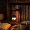 Lampe LED décorative pour bibliothèque Lucerne sur support en métal entre les livres 18 x 18 cm Sans fil sur batterie Nocturne noire 5