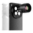 Telekonvertor 2x pro vivo X300 Ultra s pouzdrem Závit 17 mm Ohnisko 240 mm Optické sklo 7 čoček Černý Teleobjektiv na mobil k focení 1