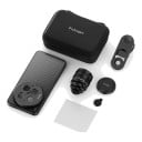 Telekonvertor 2x pro vivo X300 Ultra s pouzdrem Závit 17 mm Ohnisko 240 mm Optické sklo 7 čoček Černý Teleobjektiv na mobil k focení 3