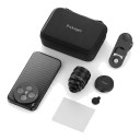 Telekonvertor 2x pro vivo X300 s pouzdrem Závit 17 mm Ohnisko 240 mm Optické sklo 7 čoček Černý Teleobjektiv na mobil pro focení zvířat 3