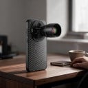Telekonvertor 2x pro vivo X300 s pouzdrem Závit 17 mm Ohnisko 240 mm Optické sklo 7 čoček Černý Teleobjektiv na mobil pro focení zvířat 6