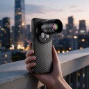 Telekonvertor 2x pro vivo X200 Ultra s pouzdrem Závit 17 mm Ohnisko 240 mm Optické sklo 7 čoček Černý Teleobjektiv na mobil k focení 2