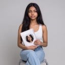 Mini pořadač na fotokarty 10,5 x 7,7 x 3 cm 16 stran PVC Levandulový obal s okénkem ve tvaru srdce a krajkou Album na fotokartičky 2