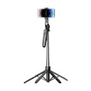 Selfie stick con treppiede FANGTUOSI 180 cm con due luci LED e telecomando wireless Treppiede a quattro gambe e supporto per telefono rotante a 360° 4