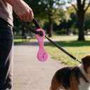 Supporto in silicone per sacchetti di escrementi per cani da attaccare al guinzaglio 13 x 4,3 cm Fessura per sacchetto Hands-free Silicone 5