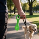 Supporti in silicone per sacchetti di escrementi per cani 2 pz per guinzaglio 13 x 4,3 cm Fessura per sacchetto Hands-free Silicone morbido 4