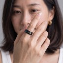 Anillo con indicador de temperatura en grados Celsius Ancho 8 mm Acero inoxidable Anillo termo inteligente para hombres y mujeres 6