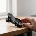 Obiettivo macro per smartphone 10x con clip universale Lenti in vetro ottico Filettatura 37 mm Corpo in alluminio Nero Per foto dettagliate 2