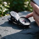 Obiettivo macro per smartphone 10x con clip universale Lenti in vetro ottico Filettatura 37 mm Corpo in alluminio Nero Per foto dettagliate 4
