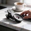 Obiettivo macro per smartphone 10x con clip universale Lenti in vetro ottico Filettatura 37 mm Corpo in alluminio Nero Per foto dettagliate 5