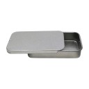 Plechová krabička s posuvným víčkem 60 x 34 x 11 mm Kovová mini dóza na léky tablety a drobnosti Do kapsy i na cesty 1