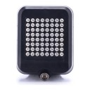 Achter LED fietslicht 64 LED Automatische richtingaanwijzers en remlicht Laserprojectie 1200 mAh USB-opladen 71 x 58 x 30 mm ABS Zwart 1