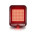 Achter LED fietslicht 64 LED Automatische richtingaanwijzers en remlicht Laserprojectie 1200 mAh USB-opladen 71 x 58 x 30 mm ABS Zwart 3
