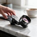 Teleobiettivo per mobile 2x con clip universale Lenti in vetro ottico Filettatura 37 mm Corpo in alluminio Nero Per ritratti e scatti a distanza 5