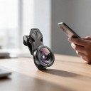 Obiettivo super grandangolare per smartphone 170° con clip universale Lenti in vetro ottico Corpo in alluminio Nero Per paesaggi e architettura 2