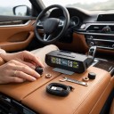 TPMS Solare T17 con 4 sensori esterni Monitoraggio della pressione e temperatura degli pneumatici 9,6 x 5,7 x 2,9 cm Display LCD Ricarica USB-C Nero 4