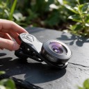 Fisheye objektiv til mobil 195° med universalklip Optiske glaslinser Aluminiumskrop Sort Til kreative og sportsoptagelser 4