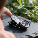 Laajakulmaobjektiivi mobiilille 110° universaalilla klipsillä Optiikkalasi 37 mm kierre Alumiininen runko Musta Ryhmäkuvia varten 4