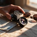 Laajakulmaobjektiivi mobiilille 110° universaalilla klipsillä Optiikkalasi 37 mm kierre Alumiininen runko Musta Ryhmäkuvia varten 6