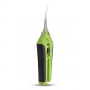 Forbici da giardino con lama curva 16,5 cm Lama stretta in acciaio inossidabile 5 cm Manico antiscivolo con molla Verde Per erbe e fiori 1