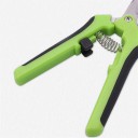 Forbici da giardino con lama curva 16,5 cm Lama stretta in acciaio inossidabile 5 cm Manico antiscivolo con molla Verde Per erbe e fiori 6