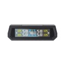 TPMS Solare T17 con 4 sensori interni Monitoraggio della pressione e temperatura degli pneumatici 9,6 x 5,7 x 2,9 cm Display LCD Ricarica USB-C Nero 3