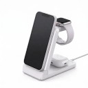 Cargador inalámbrico magnético 3 en 1 Soporte plegable para iPhone Apple Watch y AirPods Entrada USB-C Incluye cable 2