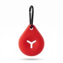 Supporto in silicone per sacchetti di escrementi canini con moschettone Forma a goccia Fessura a forma di Y per guinzaglio Hands-free 1