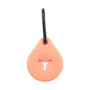 Supporto in silicone per sacchetti di escrementi canini con moschettone Forma a goccia Fessura a forma di Y per guinzaglio Hands-free 7