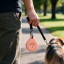 Supporto in silicone per sacchetti di escrementi canini con moschettone Forma a goccia Fessura a forma di Y per guinzaglio Hands-free 10