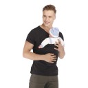 Pánské triko pro tatínky s klokaní kapsou na nošení miminka nosicí tričko s přední kapsou přes hruď a bříško 8