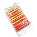 Hårpapir med gummibånd 12 stk størrelse 9 x 1,1 cm af ABS plast Rødgul Til bløde elastiske bølger og volumen Til tørt og vådt hår 1