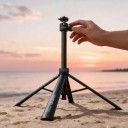 Selfie stick con treppiede Ulanzi TT24 1,48 m Piastra di rilascio rapido Cka Testa a sfera 360° Treppiede a quattro gambe Nero per action camera 2