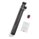 Selfie stick con treppiede Ulanzi TT24 1,48 m Piastra di rilascio rapido Cka Testa a sfera 360° Treppiede a quattro gambe Nero per action camera 3