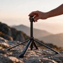 Selfie stick con treppiede Ulanzi TT24 1,48 m Piastra di rilascio rapido Cka Testa a sfera 360° Treppiede a quattro gambe Nero per action camera 4