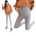 Dames zwangerschapsleggings met verstelbare tailleband en hoge taille over de buik ribgebreide leggings voor zwangere vrouwen 14