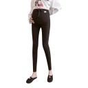 Dames zwangerschapsleggings met verstelbare tailleband en hoge taille over de buik ribgebreide leggings voor zwangere vrouwen 3