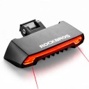 Achterlicht voor fiets ROCKBROS R1 met richtingaanwijzers en laser Draadloze afstandsbediening voor het stuur Remlicht IPX5 USB 11 x 4 x 2,7 cm Zwart 1