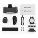 Achterlicht voor fiets ROCKBROS R1 met richtingaanwijzers en laser Draadloze afstandsbediening voor het stuur Remlicht IPX5 USB 11 x 4 x 2,7 cm Zwart 5