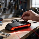 Achterlicht voor fiets ROCKBROS R1 met richtingaanwijzers en laser Draadloze afstandsbediening voor het stuur Remlicht IPX5 USB 11 x 4 x 2,7 cm Zwart 8