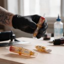 Tattoo nåle cartridge 20 stk Curved Magnum 15 spidser 0,35 mm VC-1215M1C-1 Engangs steriliserede Amber til skygge og farvelægning 5