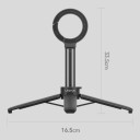 Mini selfie stick magnetico e treppiede da tavolo Ulanzi MT71 2in1 per MagSafe 17 fino a 33,5 cm Inclinazione 180° Moschettone Nero per telefoni 8