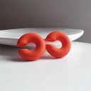 Κλιπ χωρίς διάτρηση 1 ζευγάρι Ματ σκουλαρίκια σε σχήμα C από ακρυλικό Διάμετρος 3 εκ Κρίκοι για χόνδρο Ear cuff για γυναίκες 9