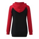 Felpa da donna per gravidanza e allattamento con cappuccio e apertura nascosta per allattamento felpa allungata con tasca a marsupio 3