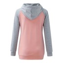 Felpa da donna per gravidanza e allattamento con cappuccio e apertura nascosta per allattamento felpa allungata con tasca a marsupio 7
