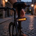 Achterlicht voor fiets met richtingaanwijzers en draadloze afstandsbediening CYCLE ZONE Oranje pijlen Rode licht USB-opladen 10,9 x 3,5 cm Zwart 3