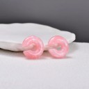 Klipsy bez propichovania 1 pár Mramorované záušnice vo tvare C z akrylu Ľahké krúžky na chrupavku ucha Ear cuff pre ženy 7